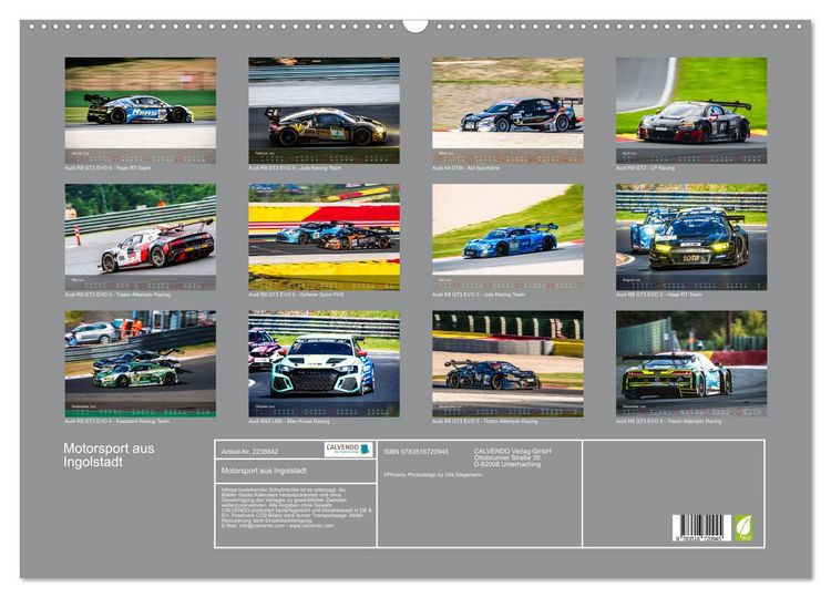 Produktbild: Motorsport aus Ingolstadt (Wandkalender 2026 DIN A2 quer), CALVENDO Monatskalender