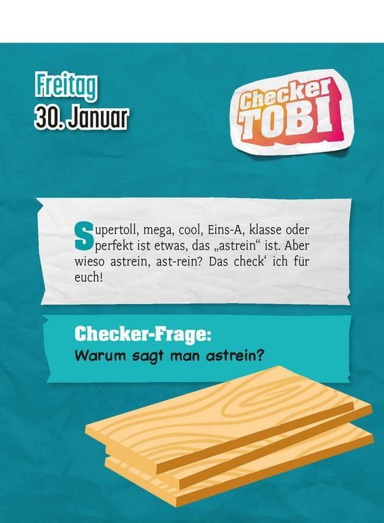 Produktbild: Checker Tobi 2026: Tagesabreißkalender mit über 300 spannenden Checks zum Aufstellen oder Aufhängen