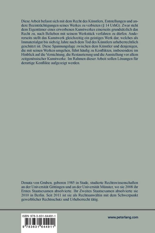 Produktbild: Das urheberrechtliche Entstellungsverbot im Umgang mit Originalwerken der bildenden Kunst