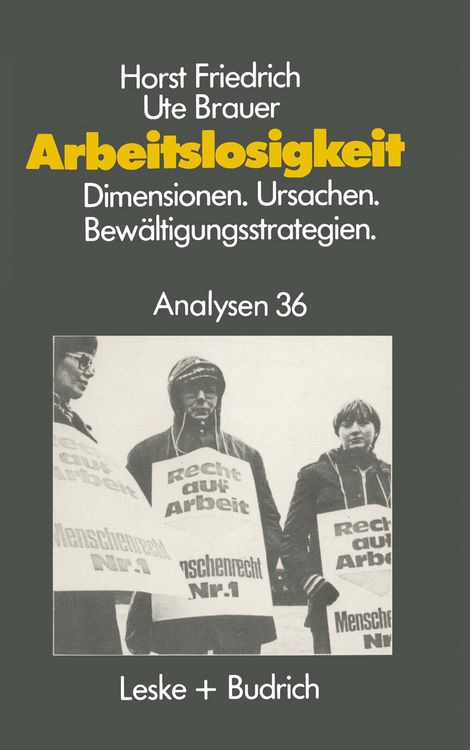Produktbild: Arbeitslosigkeit &mdash; Dimensionen, Ursachen und Bew&auml;ltigungsstrategien