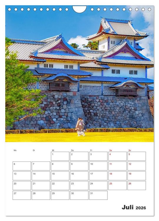 Produktbild: Eine Rundreise - Japan (Wandkalender 2026 DIN A4 hoch), CALVENDO Monatskalender
