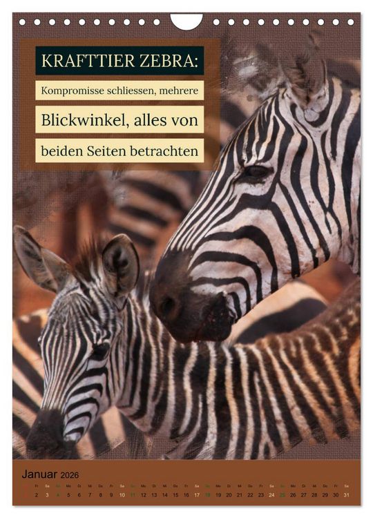 Produktbild: Afrikanische Krafttiere und deren Bedeutung (Wandkalender 2026 DIN A4 hoch), CALVENDO Monatskalender