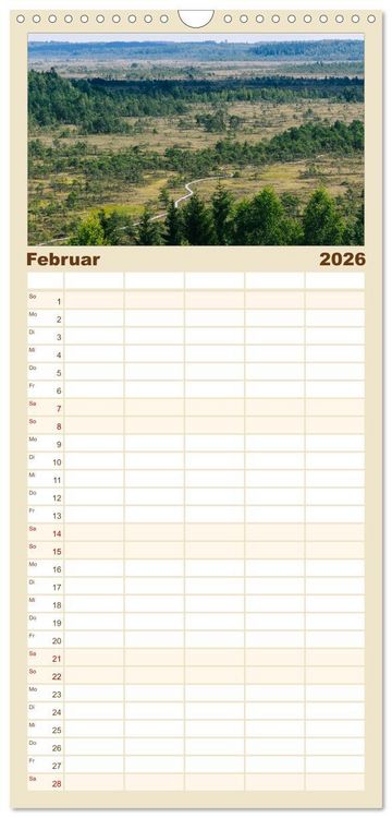 Produktbild: Familienplaner 2026 - Finnlands raue Sch&ouml;nheit mit 5 Spalten (Wandkalender, 21 x 45 cm) CALVENDO