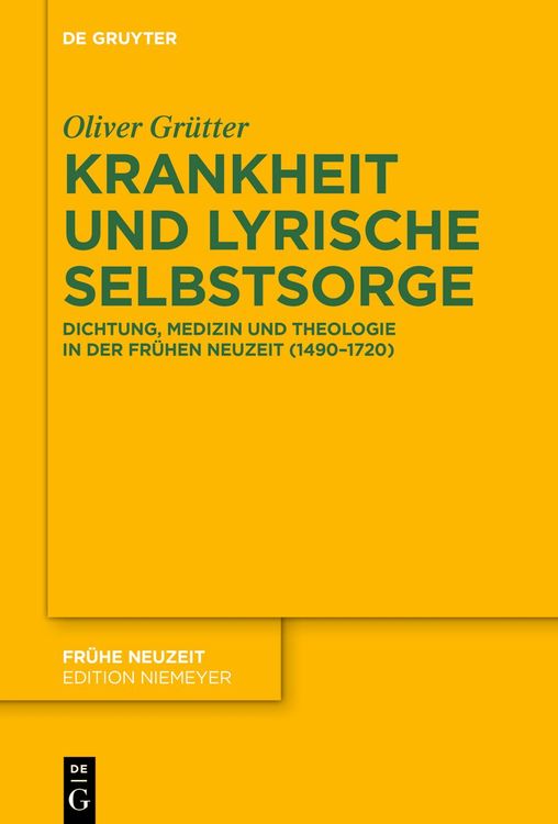 Produktbild: Krankheit und lyrische Selbstsorge