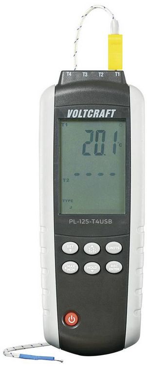 Produktbild: VOLTCRAFT PL-125-T4 Temperatur-Messger&auml;t -200 - +1372&deg;C F&uuml;hler-Typ K, J