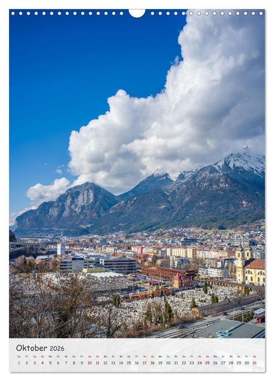 Produktbild: Innsbruck - Zwischen Gassen und Geschichte (Wandkalender 2026 DIN A3 hoch), CALVENDO Monatskalender