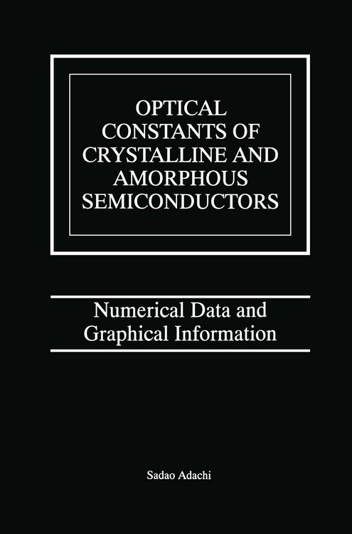 Produktbild: Optical Constants of Crystalline and Amorphous Semiconductors