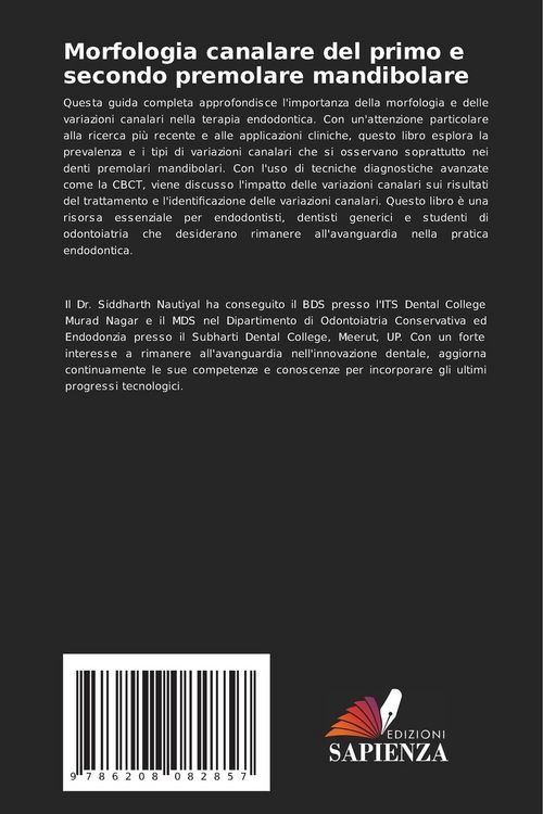 Produktbild: Morfologia canalare del primo e secondo premolare mandibolare