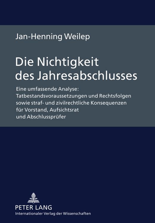 Produktbild: Die Nichtigkeit des Jahresabschlusses