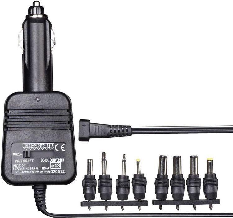 Produktbild: VOLTCRAFT DC/DC-Wandler 12 V/DC, 24 V/DC - 1.5 V/DC, 3 V/DC, 4.5 V/DC, 6 V/DC, 7.5 V/DC, 9 V/DC, 12 V/DC/1.2 A 14.4 W