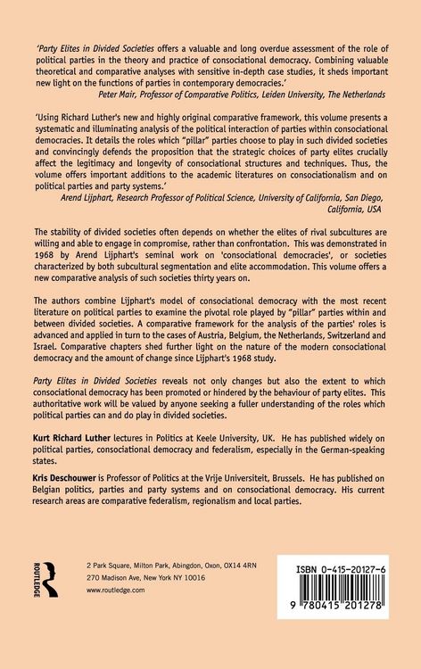 Produktbild: Party Elites in Divided Societies