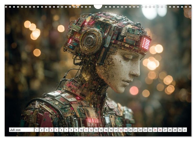 Produktbild: Roboter &ndash; Technik, Poesie und ein Hauch Magie (Wandkalender 2026 DIN A3 quer), CALVENDO Monatskalender