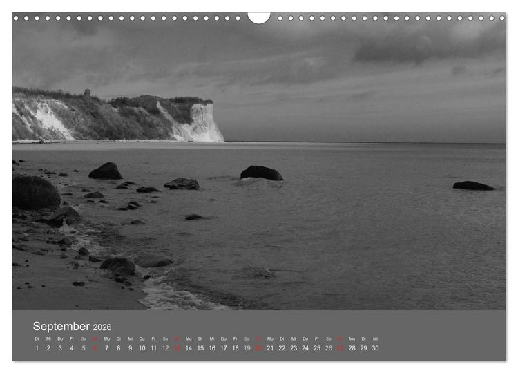 Produktbild: Ostsee - von schwarz bis wei&szlig; (Wandkalender 2026 DIN A3 quer), CALVENDO Monatskalender