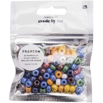 Produktbild: Glasperlen Opak, Multicolor L&uuml;ster
