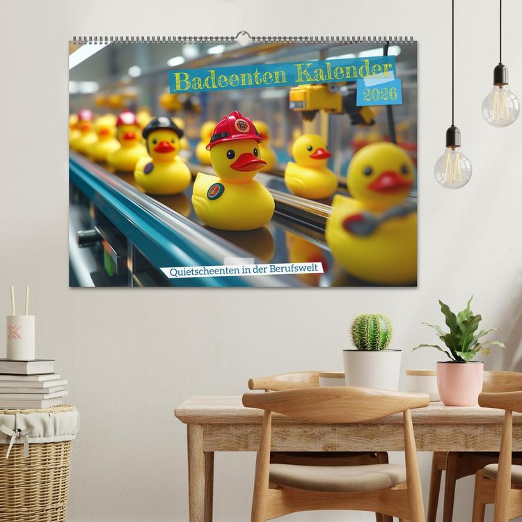 Produktbild: Badeenten Kalender - Quietscheenten in der Berufswelt (Wandkalender 2026 DIN A2 quer), CALVENDO Monatskalender