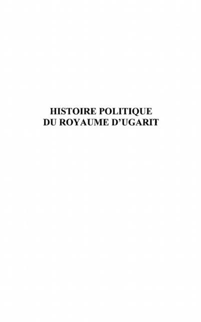 Produktbild: Histoire politique du royaumed'ugarit