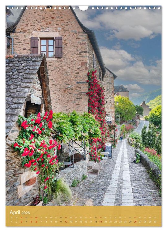 Produktbild: Conques - Via Podiensis (Wandkalender 2026 DIN A3 hoch), CALVENDO Monatskalender
