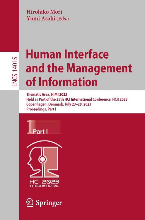 Produktbild: Human Interface and the Management of Information