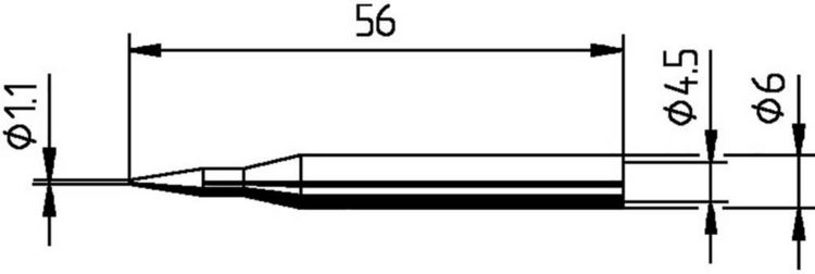 Produktbild: Ersa 0162BD L&ouml;tspitze Bleistiftform Spitzen-Gr&ouml;&szlig;e 1.10mm Inhalt 1St.