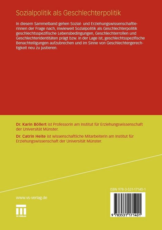 Produktbild: Sozialpolitik als Geschlechterpolitik