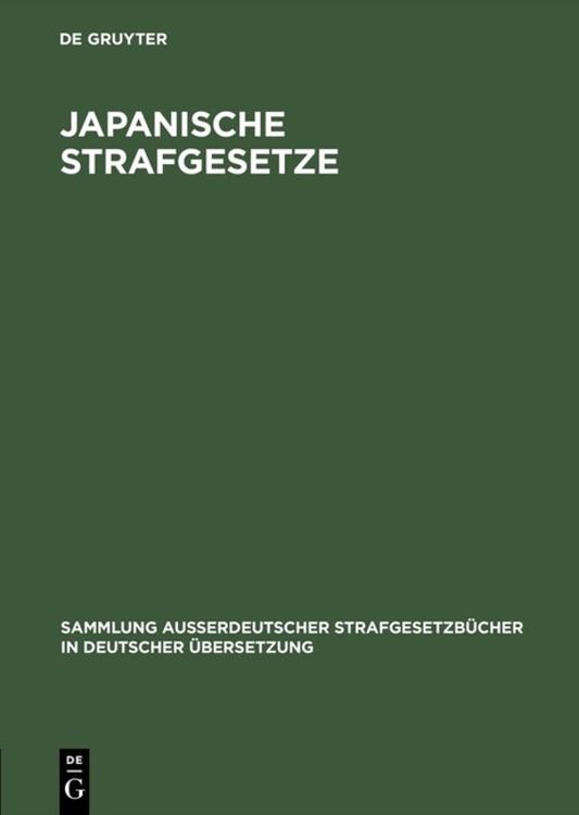 Produktbild: Japanische Strafgesetze