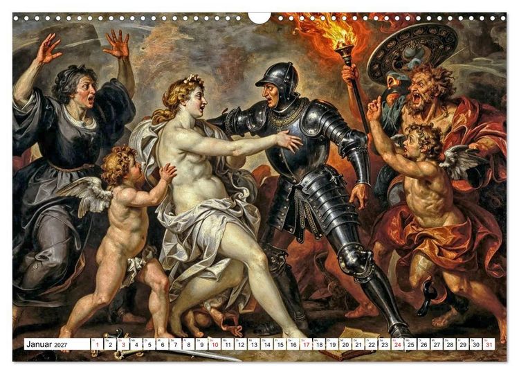 Produktbild: Mythologische Geschichten in barocker Pracht (Wandkalender 2027 DIN A3 quer), CALVENDO Monatskalender