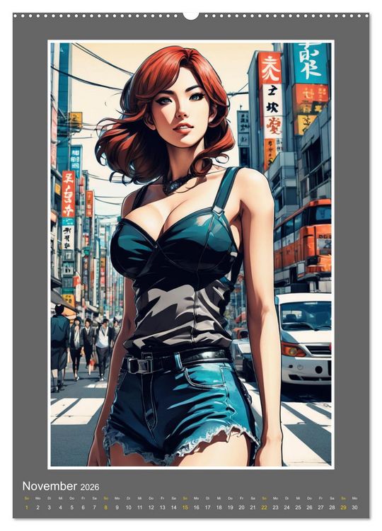 Produktbild: Manga Girlpower (hochwertiger Premium Wandkalender 2026 DIN A2 hoch), Kunstdruck in Hochglanz