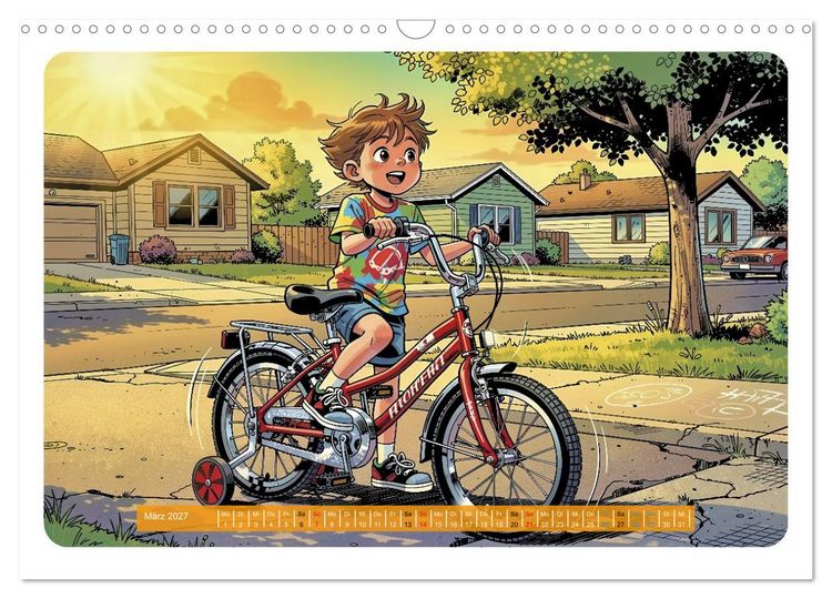 Produktbild: Mein erstes Fahrrad - Comic (Wandkalender 2027 DIN A3 quer), CALVENDO Monatskalender