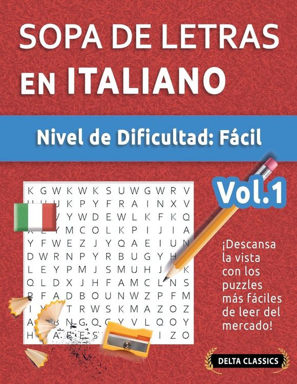 Produktbild: SOPA DE LETRAS EN ITALIANO - NIVEL DE DIFICULTAD