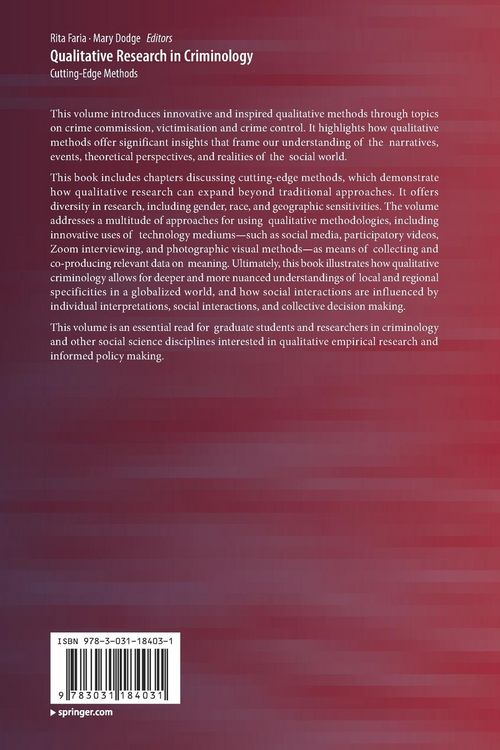 Produktbild: Qualitative Research in Criminology