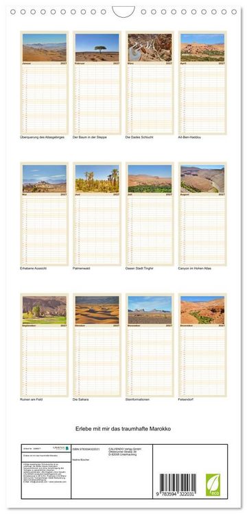 Produktbild: Familienplaner 2027 - Erlebe mit mir das traumhafte Marokko mit 5 Spalten (Wandkalender, 21 x 45 cm) CALVENDO