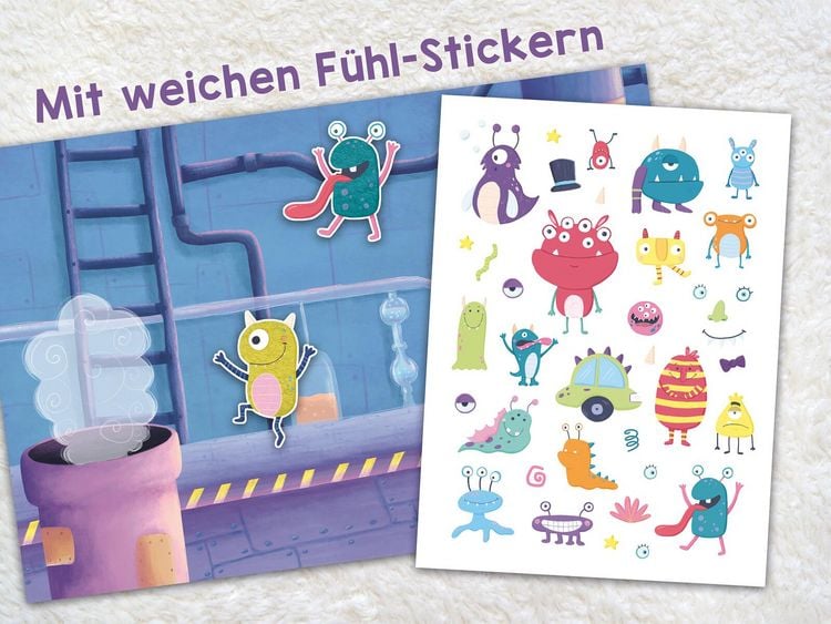 Produktbild: Mein flauschiges Stickerheft &ndash; Monster