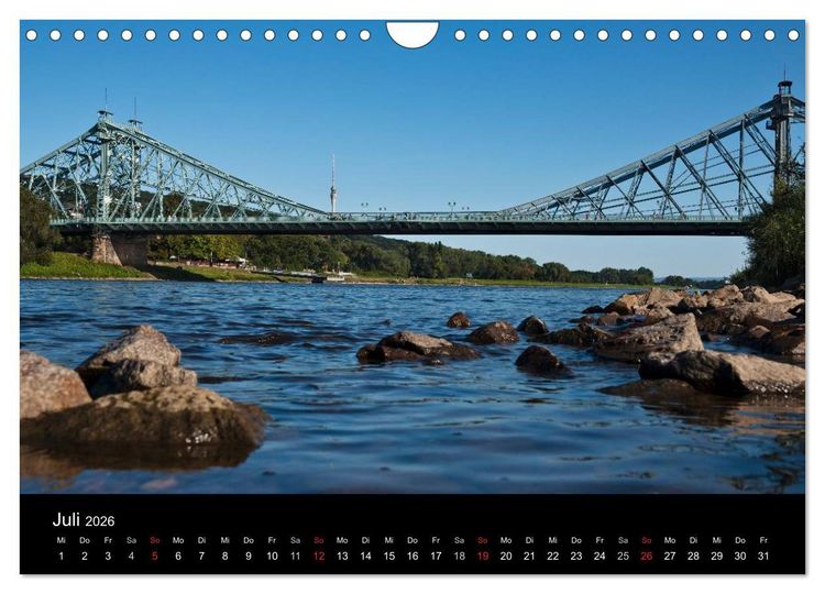 Produktbild: Dresden, das Florenz an der Elbe (Wandkalender 2026 DIN A4 quer), CALVENDO Monatskalender