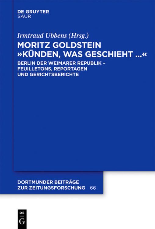 Produktbild: Moritz Goldstein "K&uuml;nden, was geschieht..."