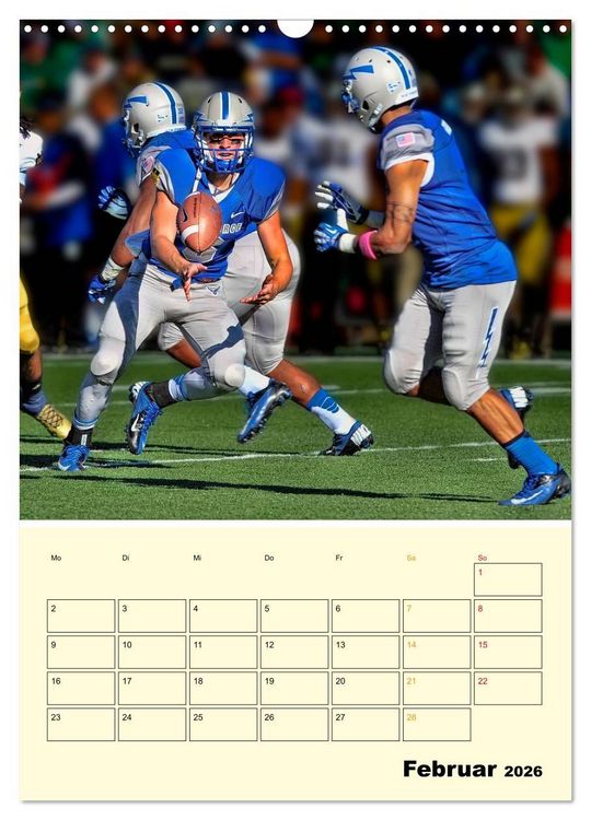 Produktbild: American Football, Team-Arbeit (Wandkalender 2026 DIN A3 hoch), CALVENDO Monatskalender