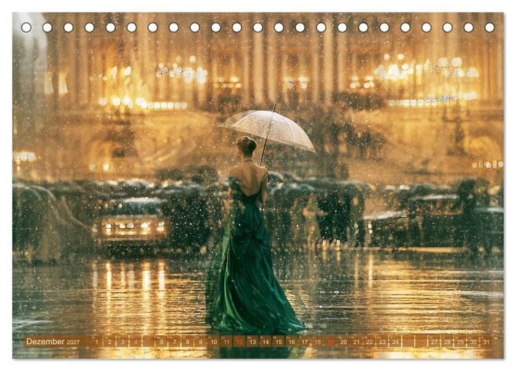 Produktbild: Pluviophil - Verr&uuml;ckt nach Regen (Tischkalender 2027 DIN A5 quer), CALVENDO Monatskalender