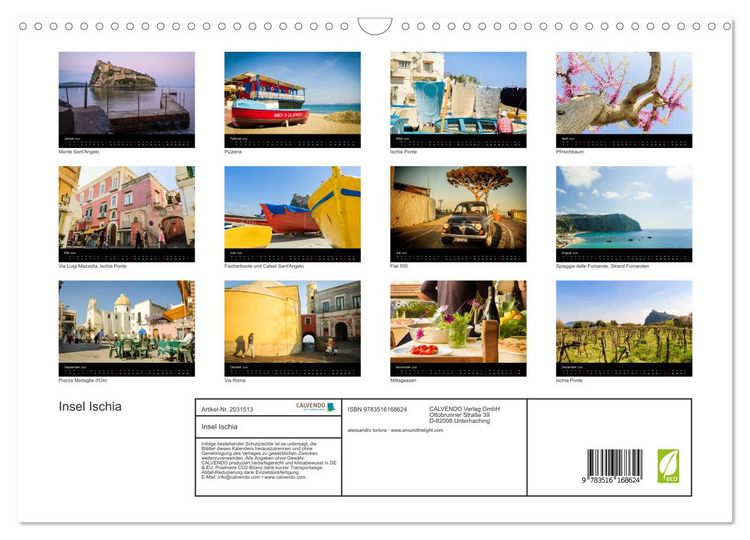 Produktbild: Insel Ischia (Wandkalender 2026 DIN A3 quer), CALVENDO Monatskalender