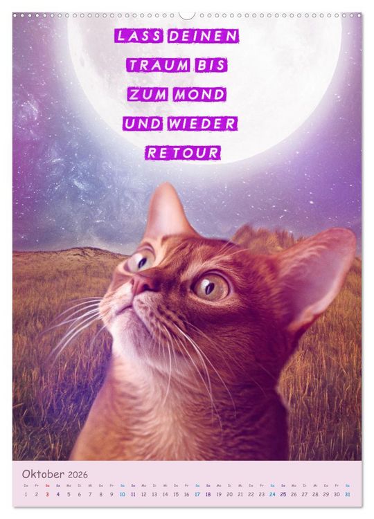 Produktbild: Traum Spruchkalender - Artwork (hochwertiger Premium Wandkalender 2026 DIN A2 hoch), Kunstdruck in Hochglanz