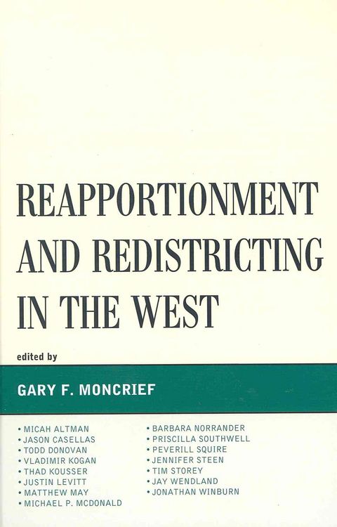Produktbild: Reapportionment and Redistricting in the West