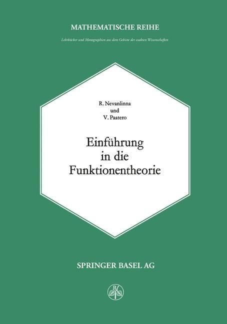 Produktbild: Einf&uuml;hrung in die Funktionentheorie