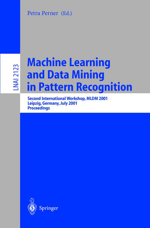Produktbild: Machine Learning and Data Mining in Pattern Recognition