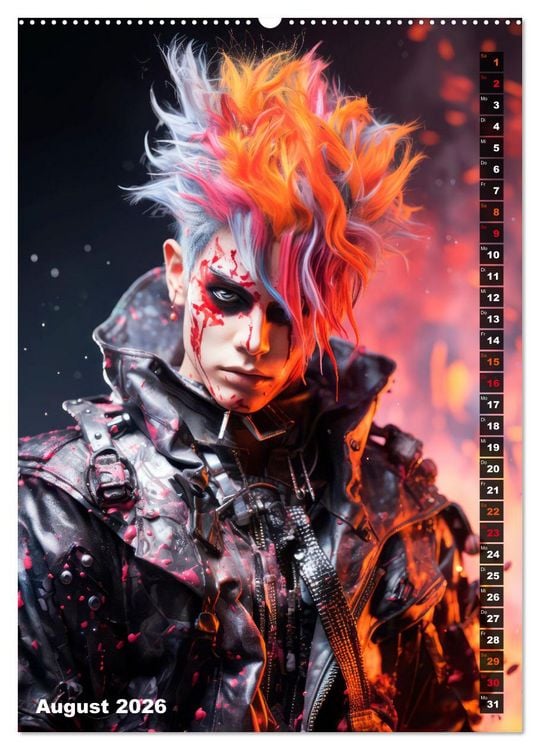 Produktbild: CYBERPUNK Urcoole Typen (Wandkalender 2026 DIN A2 hoch), CALVENDO Monatskalender