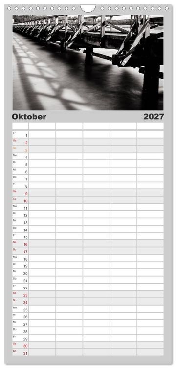Produktbild: Familienplaner 2027 - Ein Blick auf Husum mit 5 Spalten (Wandkalender, 21 x 45 cm) CALVENDO