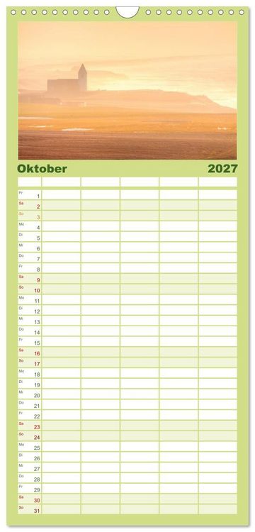 Produktbild: Familienplaner 2027 - Sehnsucht D&auml;nemark - Danmark mit 5 Spalten (Wandkalender, 21 x 45 cm) CALVENDO