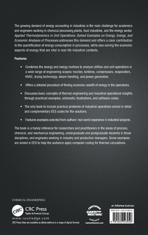 Produktbild: Applied Thermodynamics in Unit Operations