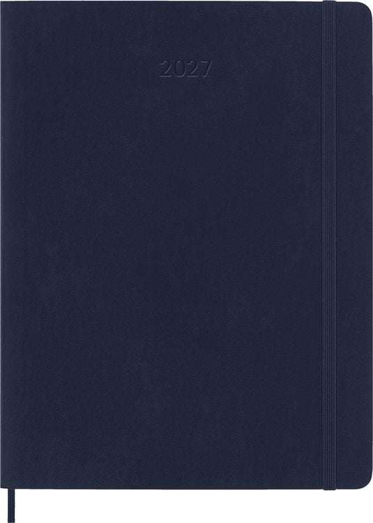 Produktbild: Moleskine 12 Monate Tageskalender 2027, XL, 1 Tag = 1 Seite, rechts linierte Seite, Weicher Einband, Saphir