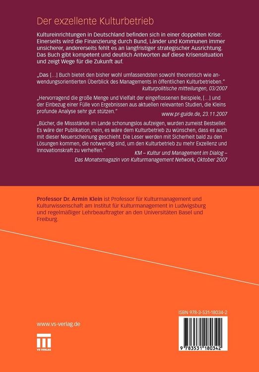 Produktbild: Der exzellente Kulturbetrieb