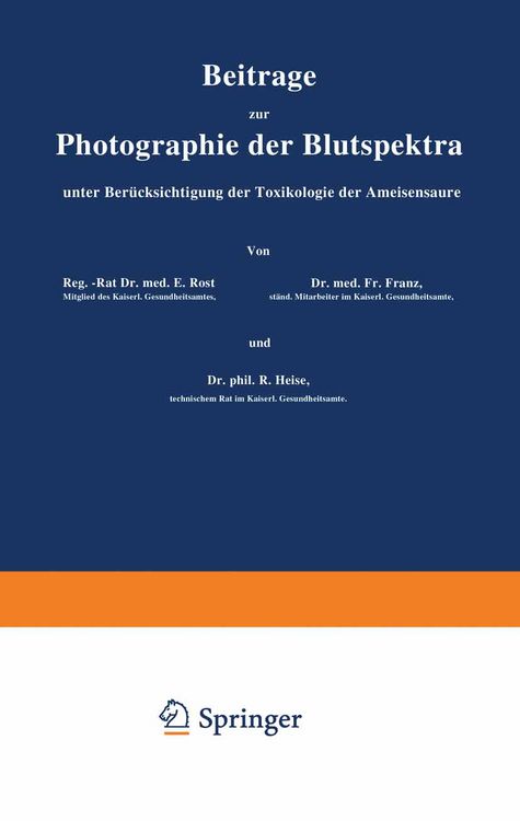 Produktbild: Beitr&auml;ge zur Photographie der Blutspektra, unter Ber&uuml;cksichtigung der Toxikologie der Ameisens&auml;ure