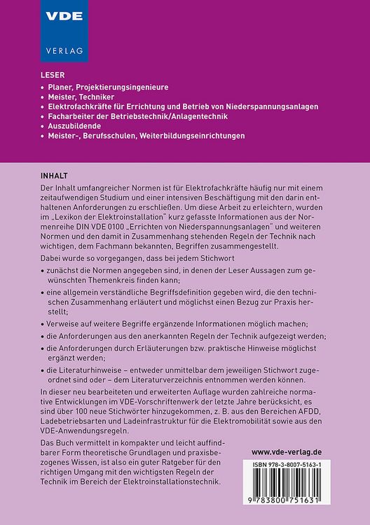 Produktbild: Lexikon der Elektroinstallation