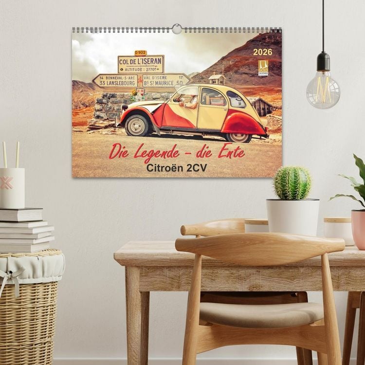 Produktbild: Die Legende - die Ente, Citro&euml;n 2CV (Wandkalender 2026 DIN A3 quer), CALVENDO Monatskalender